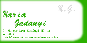 maria gadanyi business card