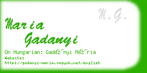 maria gadanyi business card